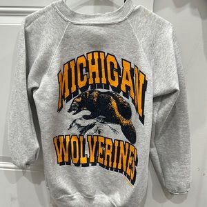 Medium Vintage Michigan Wolverines Hanes long-sleeve Crewneck